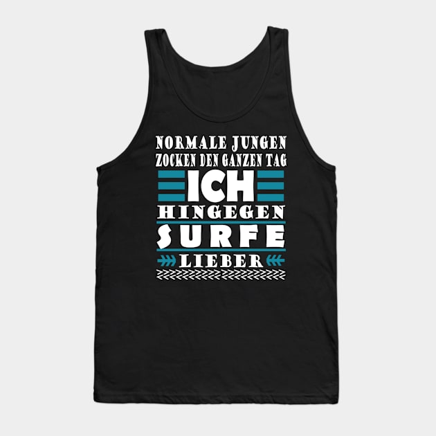 Surfen Jungs Surfbrett Welle Küste Spruch Tank Top by FindYourFavouriteDesign